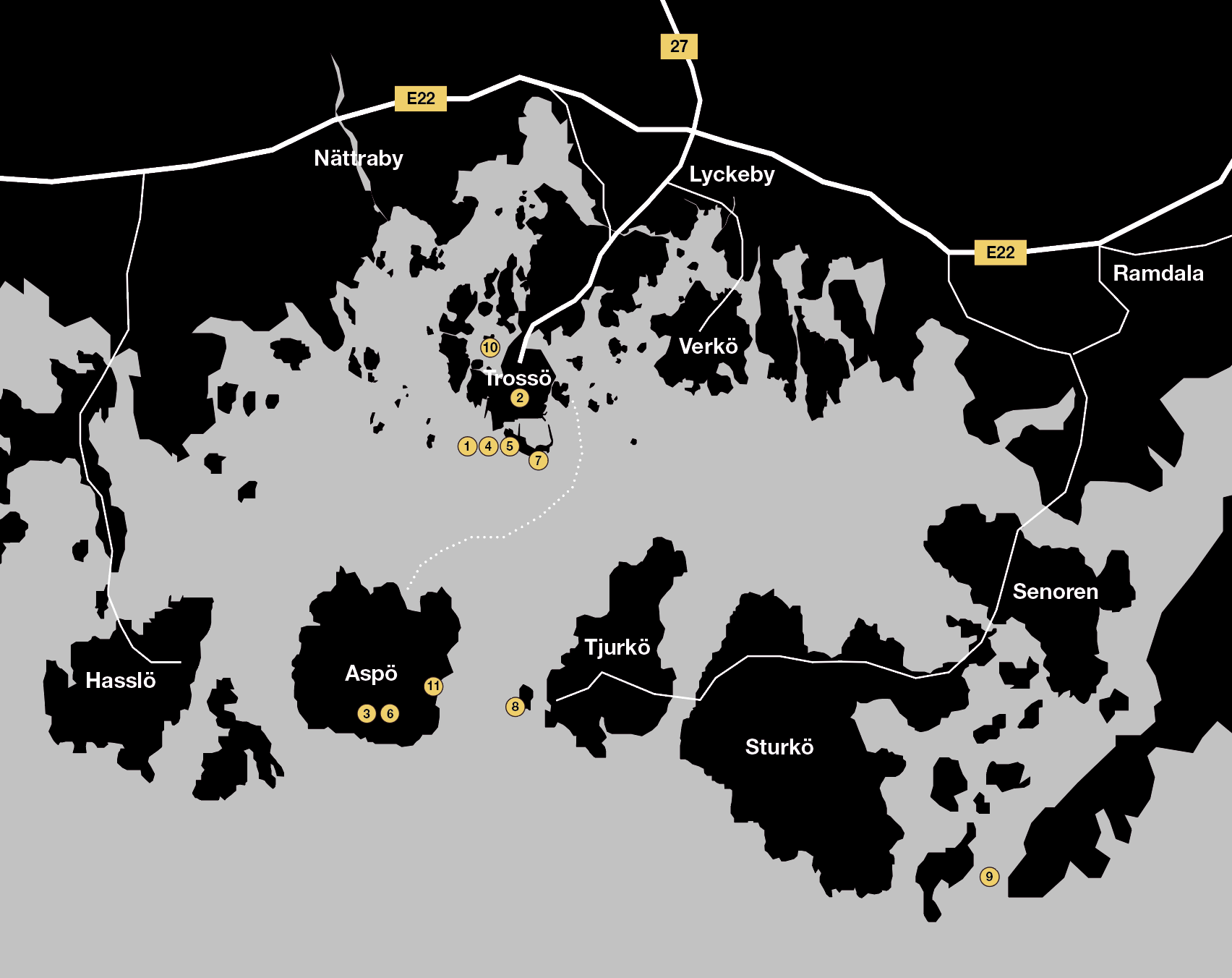Karta över Karlskrona