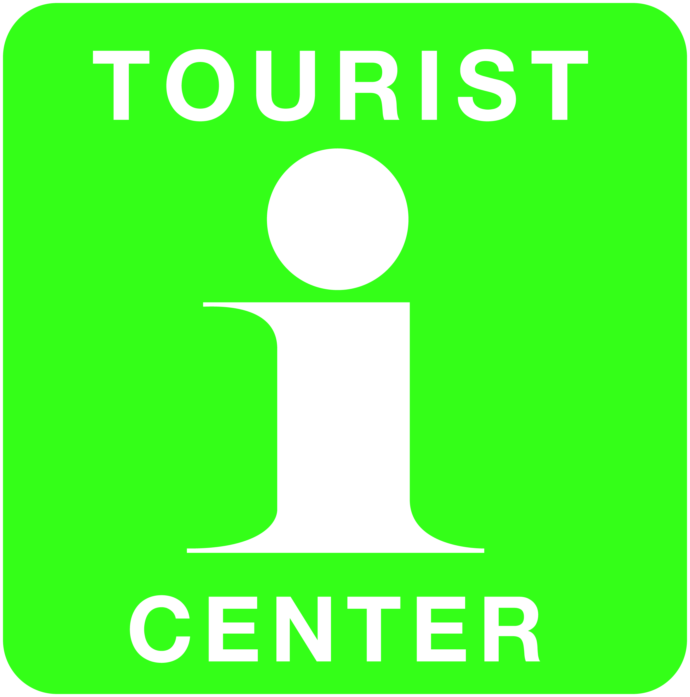 Tourist center skylt