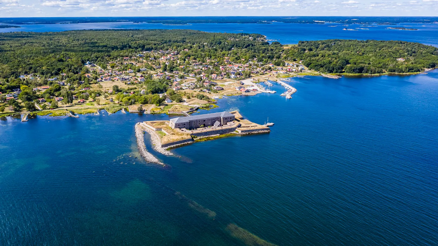 Drottningskärs Kastell flygbild