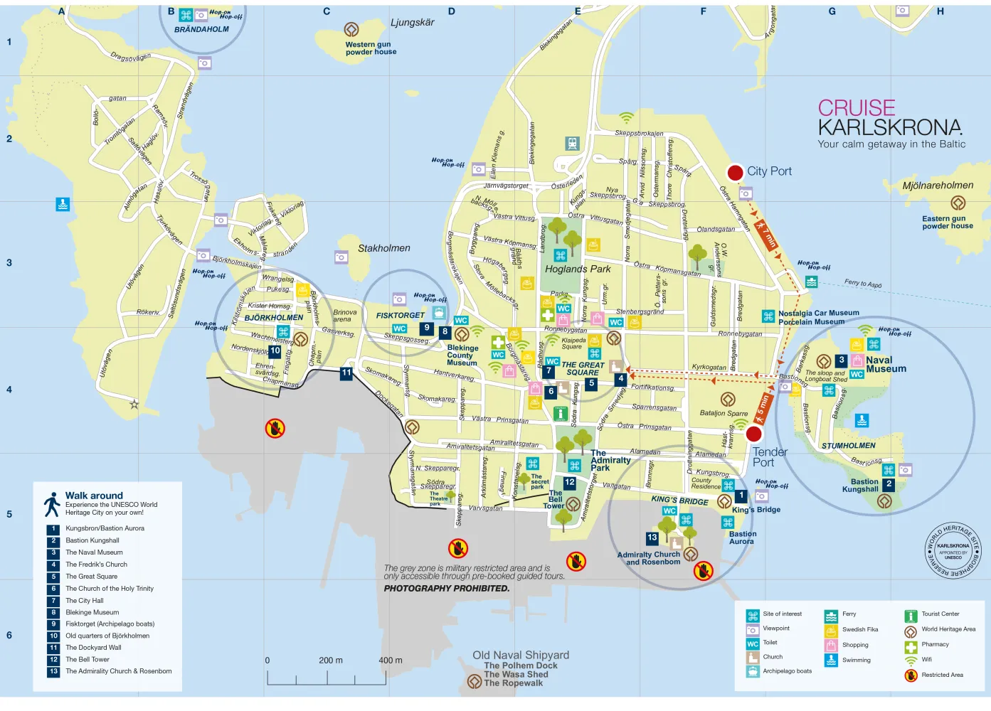 Karlskrona kryssningskarta 2026