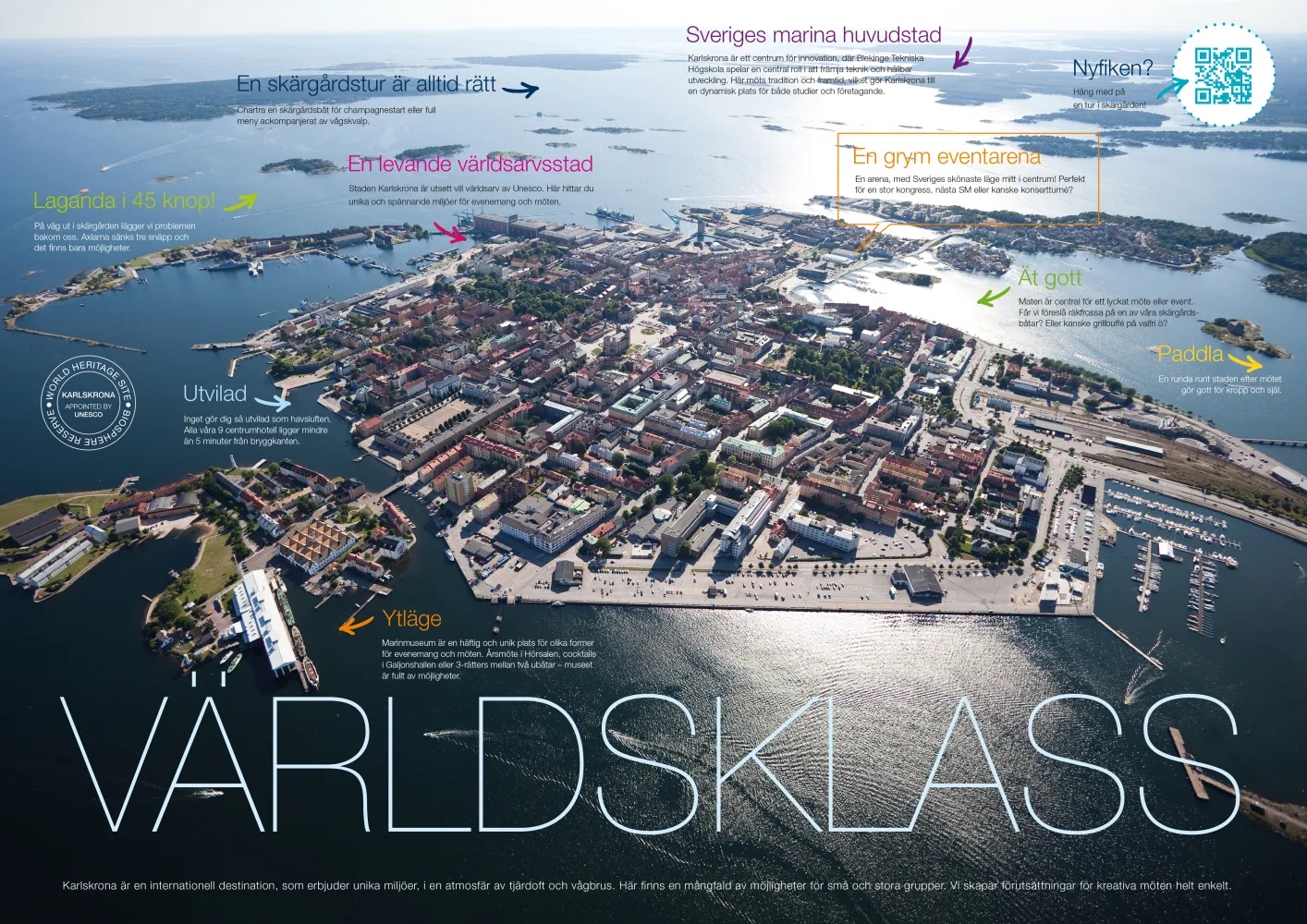 flygbild över Karlskrona