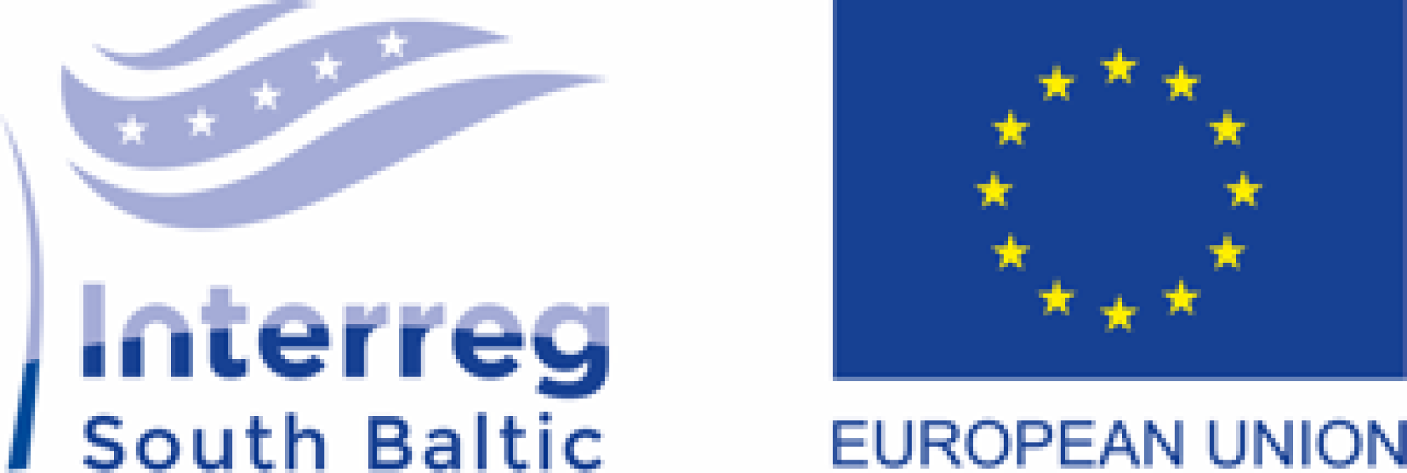 Logotyper Interreg South Baltic och EU