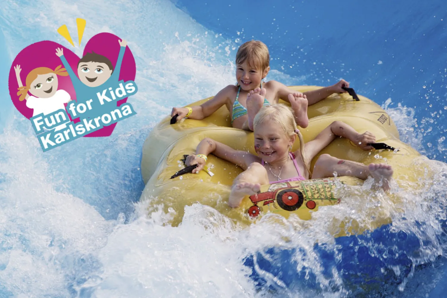 Kids in waterslide
