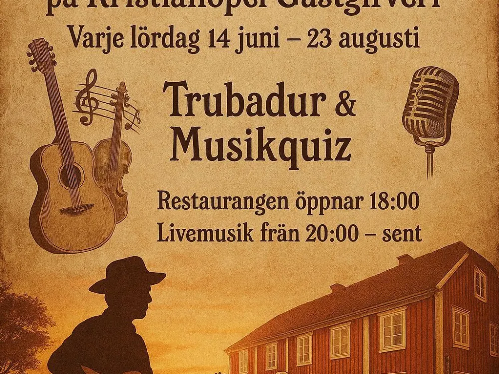 Sommarkvällar med musik på Kristianopel Gästgifveri