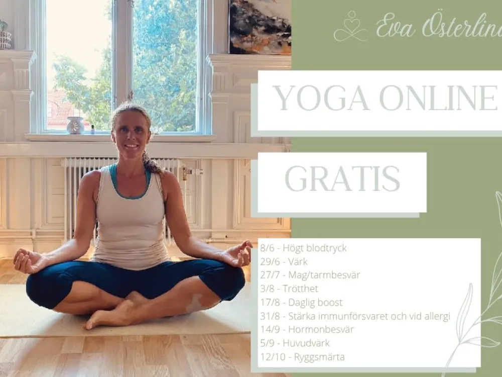 Gratis online yoga med Eva Österlind