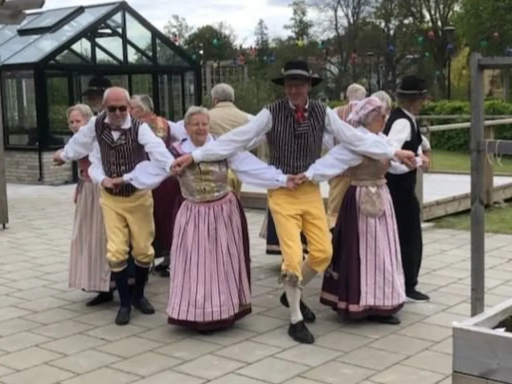 Dansuppvisning vid kryssningsanlöp - Hamboringen