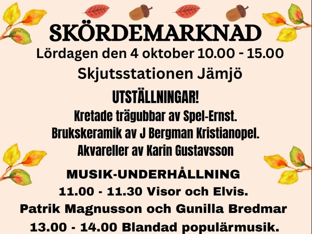 Skördemarknad - Jämjö Skjutsstation