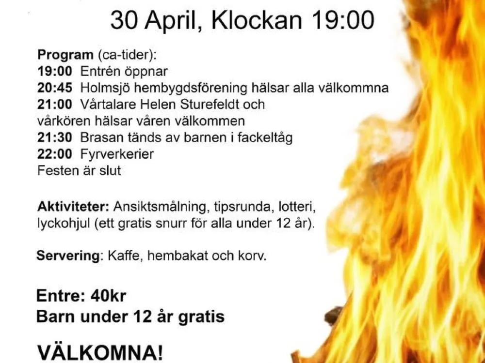 Valborgsfirande i Holmsjö