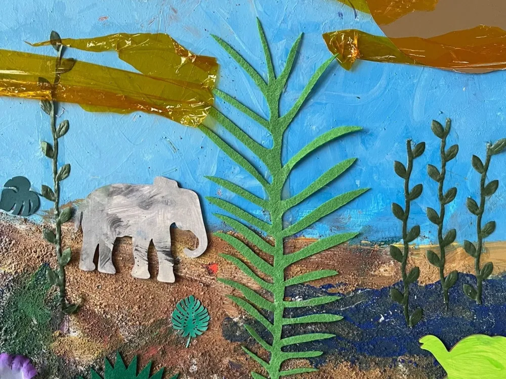 Savann & skog- djurens värld med färg, form och fantasi.