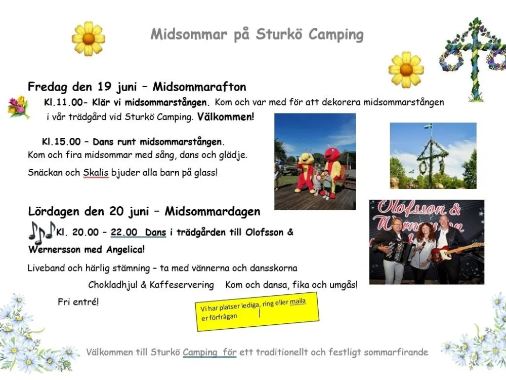 Midsommarfirande Sturkö camping