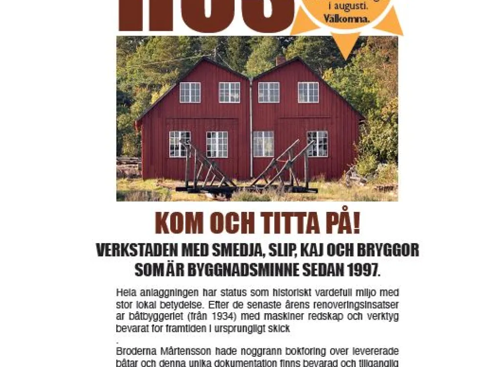 Bröderna Mårtenssons båtbyggeri, Östra Hästholmen