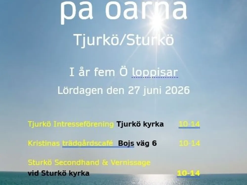Loppisrunda på öarna Sturkö/Tjurkö