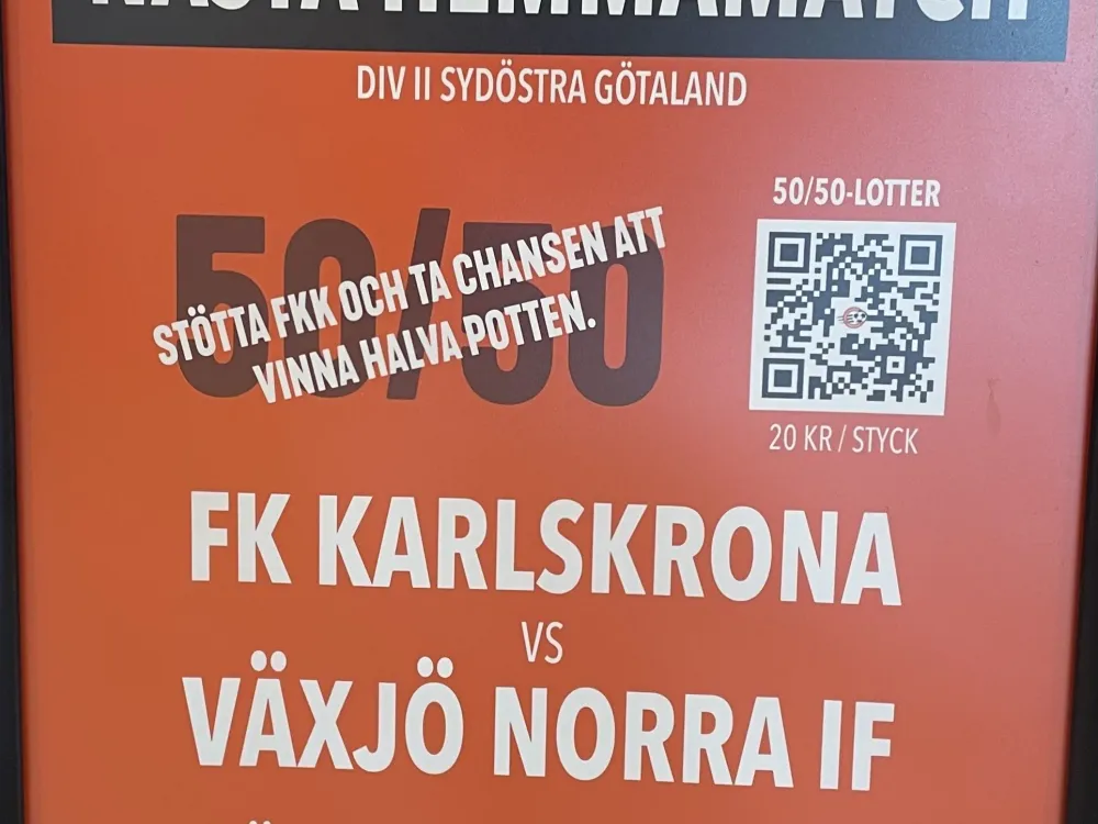 Football - FK Karlskrona vs Växjö Norra IF