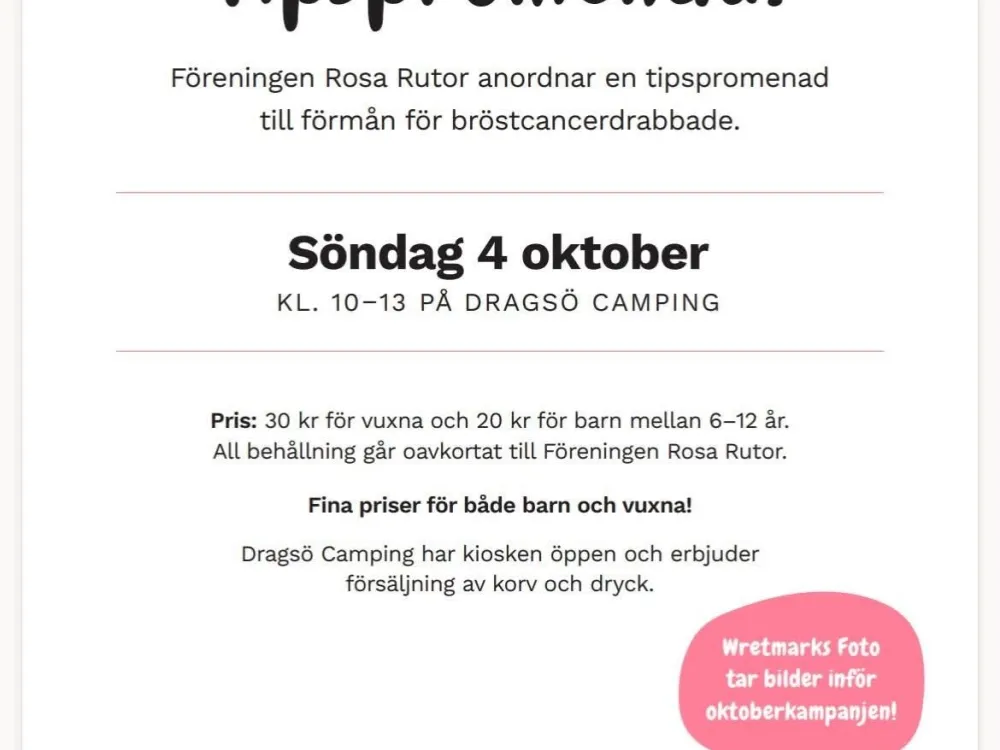 Tipspromenad på natursköna Dragsö Camping