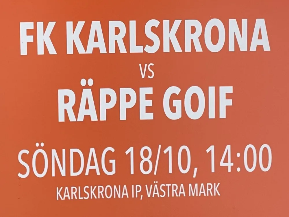FK Karlskrona vs Räppe GOIF