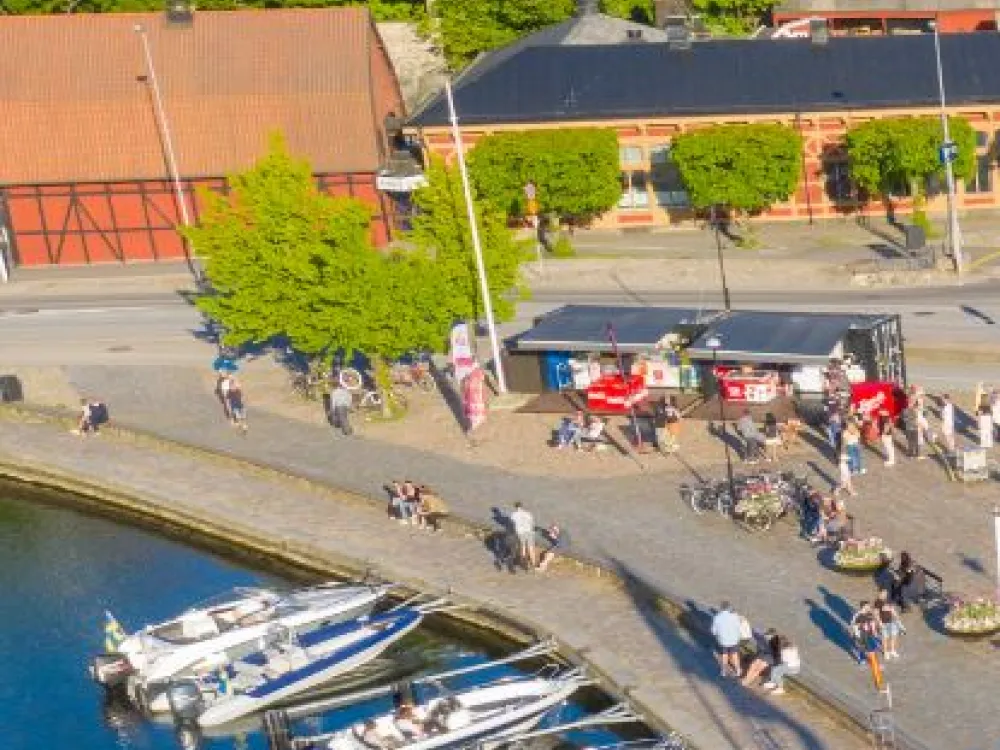 Enklas glassbar på Fisktorget