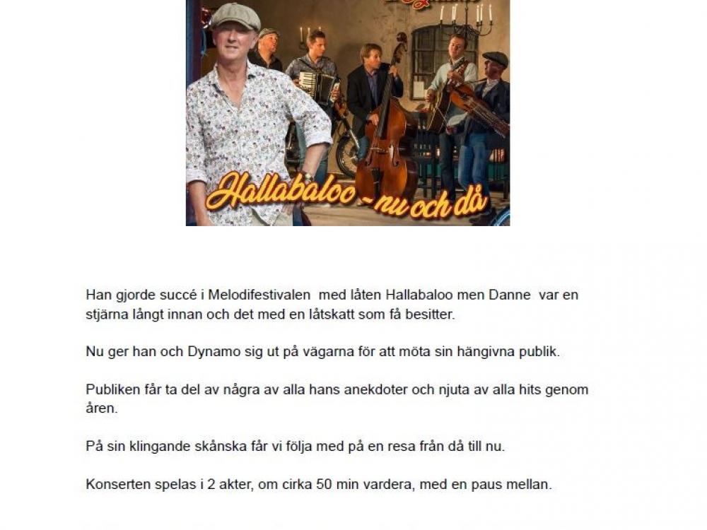 Concert: Danne Stråhed & Dynamo - Hallabaloo nu och då