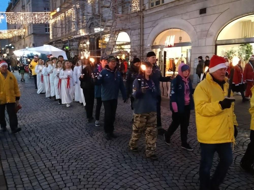 Lucia and torchlight procession